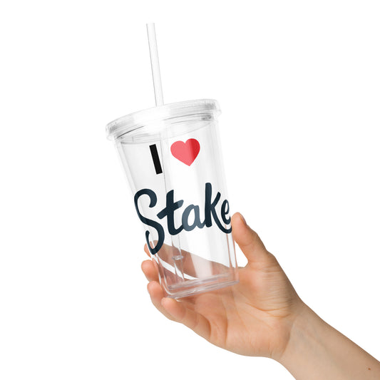 Stake Clear plastic tumbler