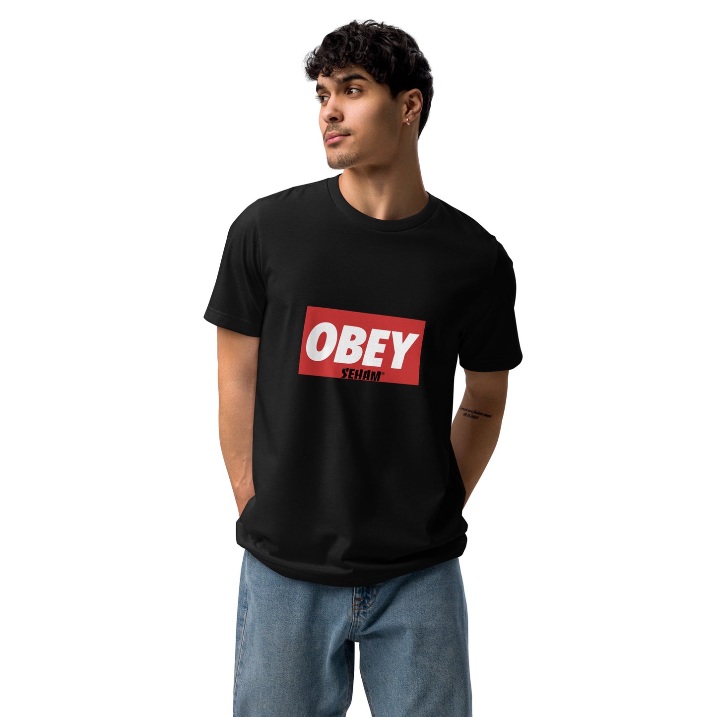 Obey  X Seham Unisex staple eco t-shirt