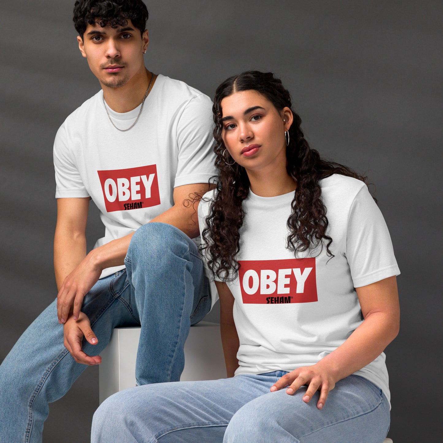 Obey  X Seham Unisex staple eco t-shirt