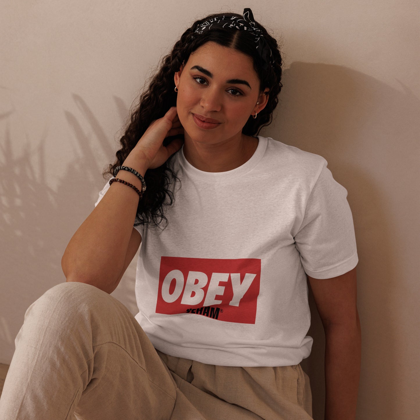 Obey  X Seham Unisex staple eco t-shirt